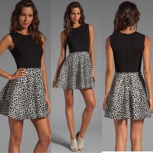 Diane Von Furstenburg DVF Jeannie Leopard Dot Women’s Dress Size 2 Fit & Flare